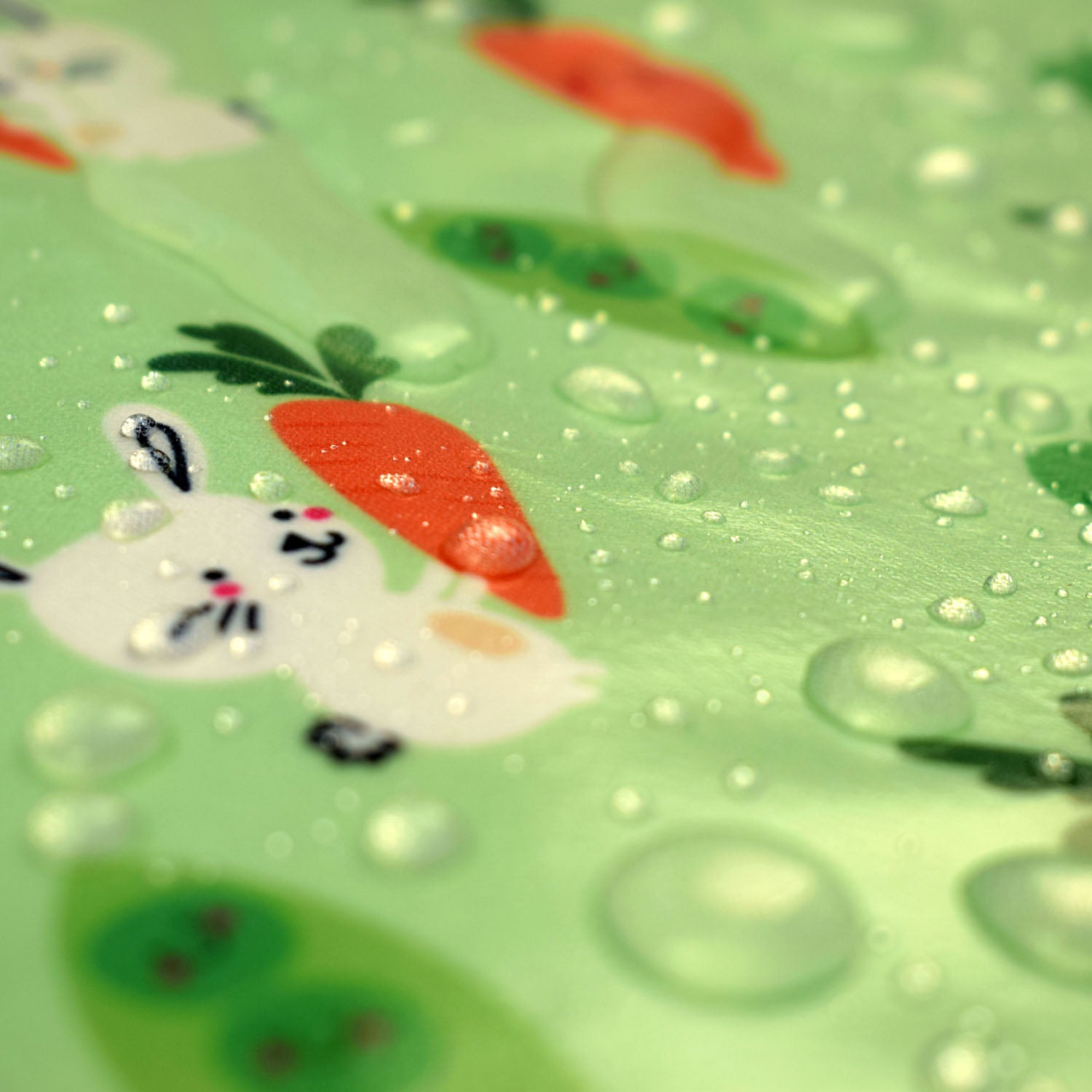 Wipeezee Coverall Bib and XL Splash Mat Bundle - Green Bunny and Veg