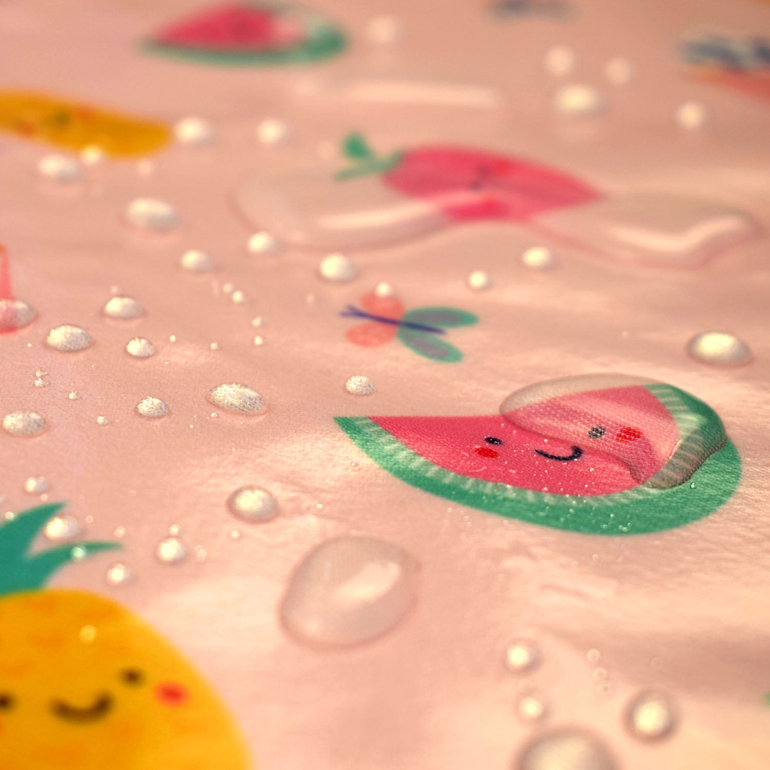 Wipeezee Coverall Bib and XL Splash Mat Bundle- Pink Yummy Treats