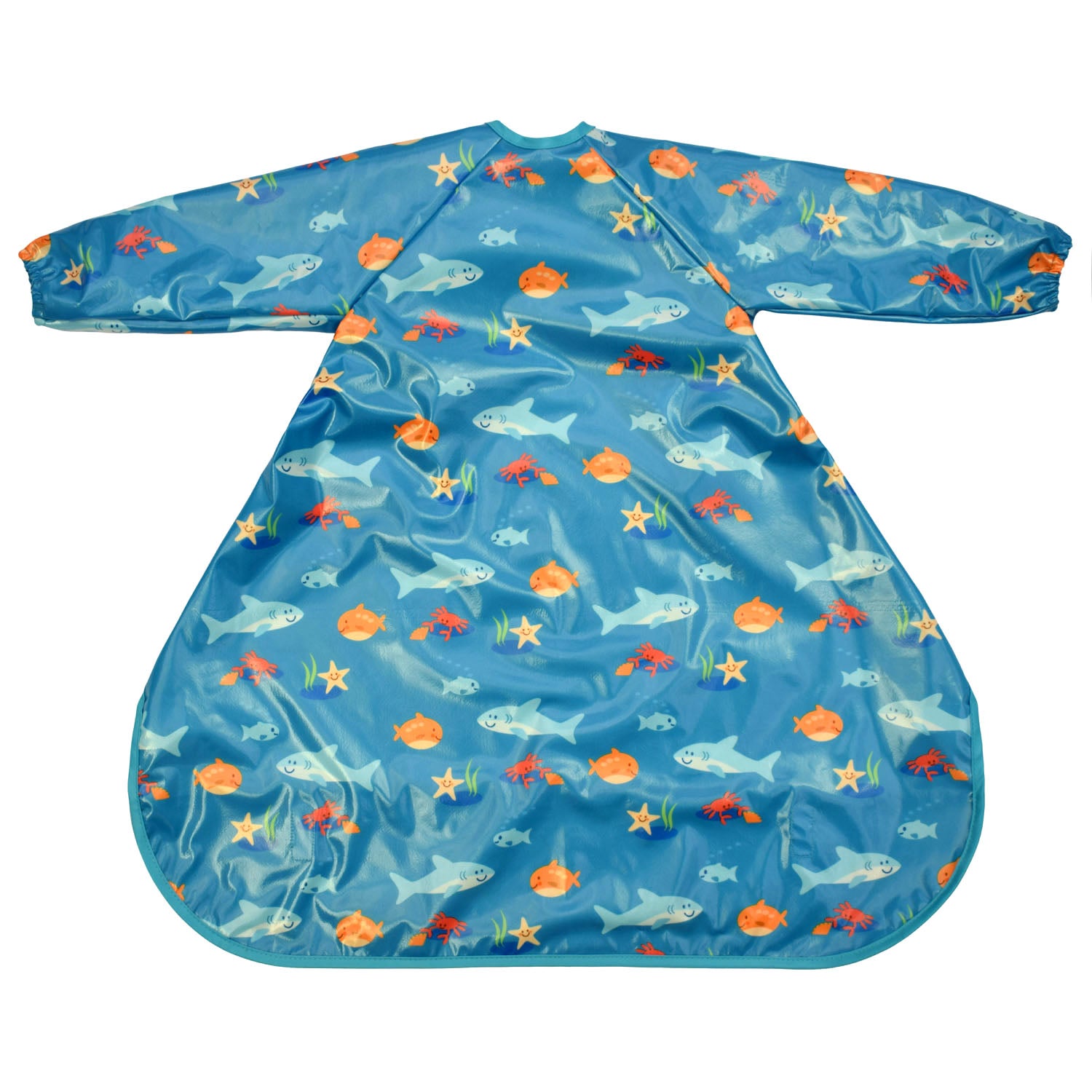 Wipeezee Coverall and XL Splash Mat Bundle - Turquoise Sea Creatures