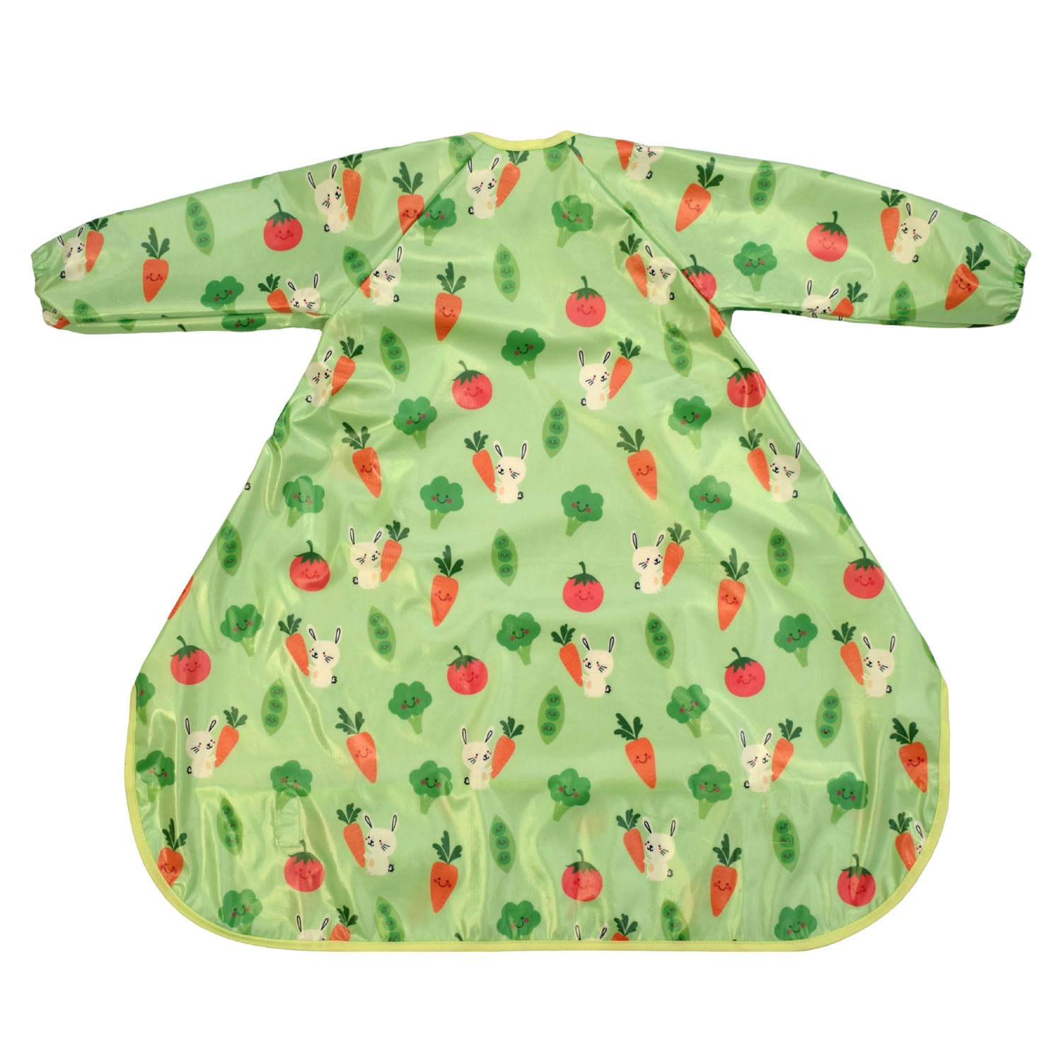 Wipeezee Coverall Bib and XL Splash Mat Bundle - Green Bunny and Veg