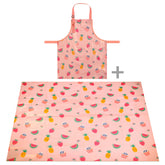 Wipeezee Child Apron and Splash Mat Bundle - Pink Yummy Treats