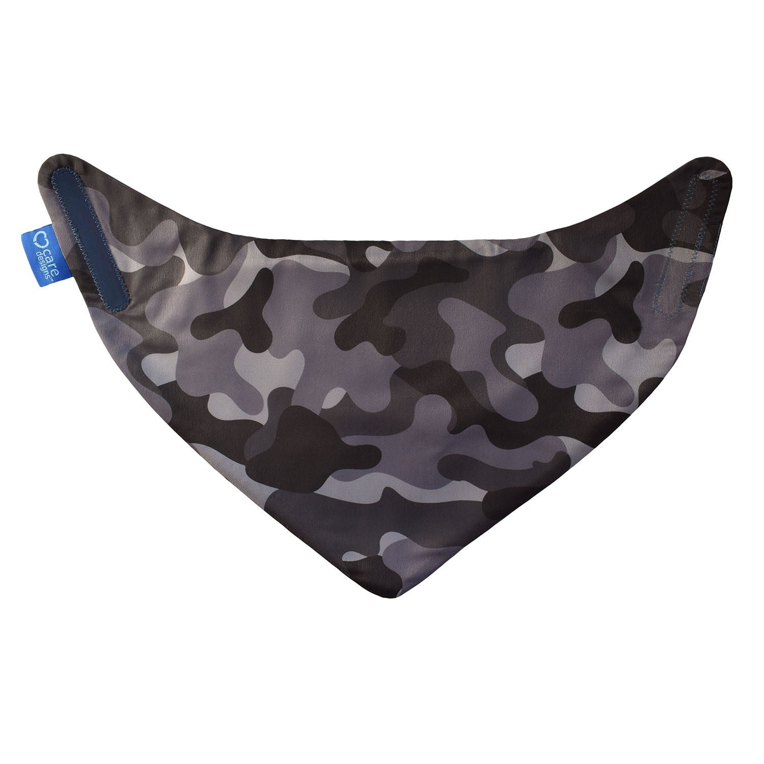 Neckerchief style dribble bib - Waterproof & Discreet - Small - Black Camouflage