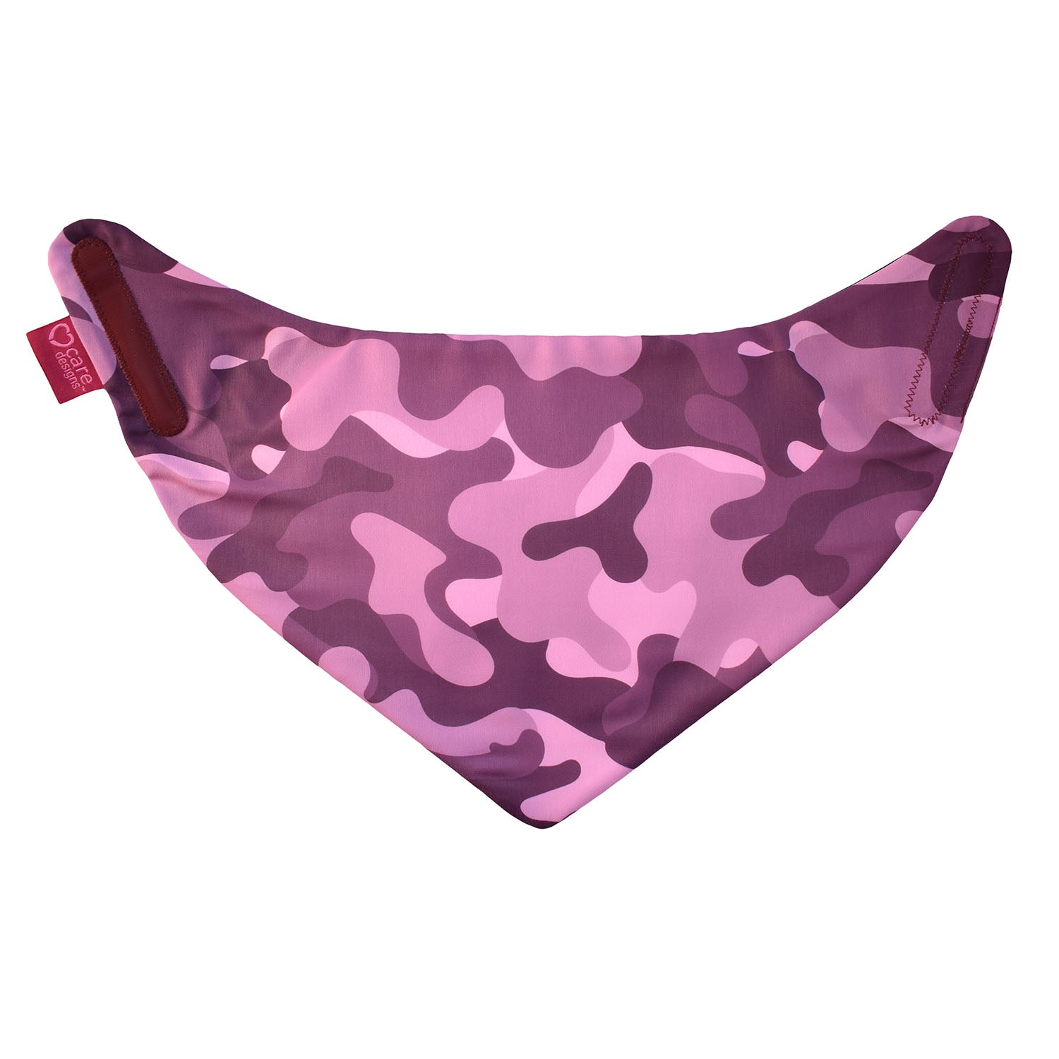 Neckerchief style dribble bib - Waterproof & Discreet - Small - Pink Camouflage