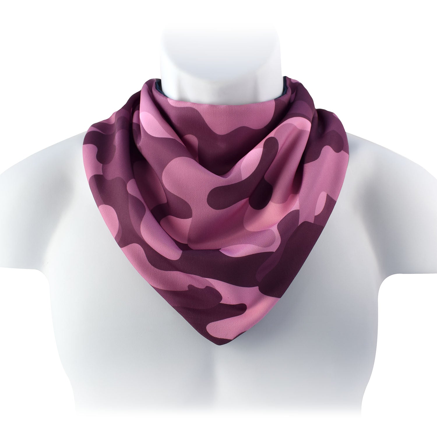 Neckerchief style dribble bib - Waterproof & Discreet - Small - Pink Camouflage