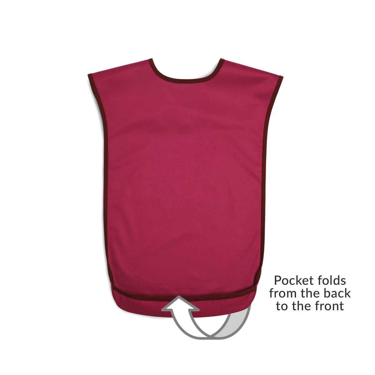 Tabard style adult bib - Medium Burgundy (UK VAT Exempt)