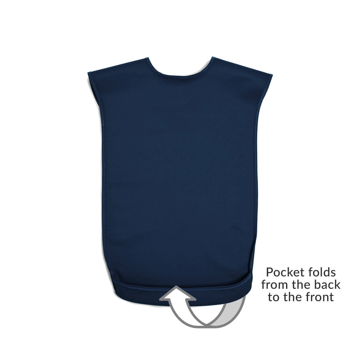 Tabard style adult bib - Small Navy (UK VAT Exempt)