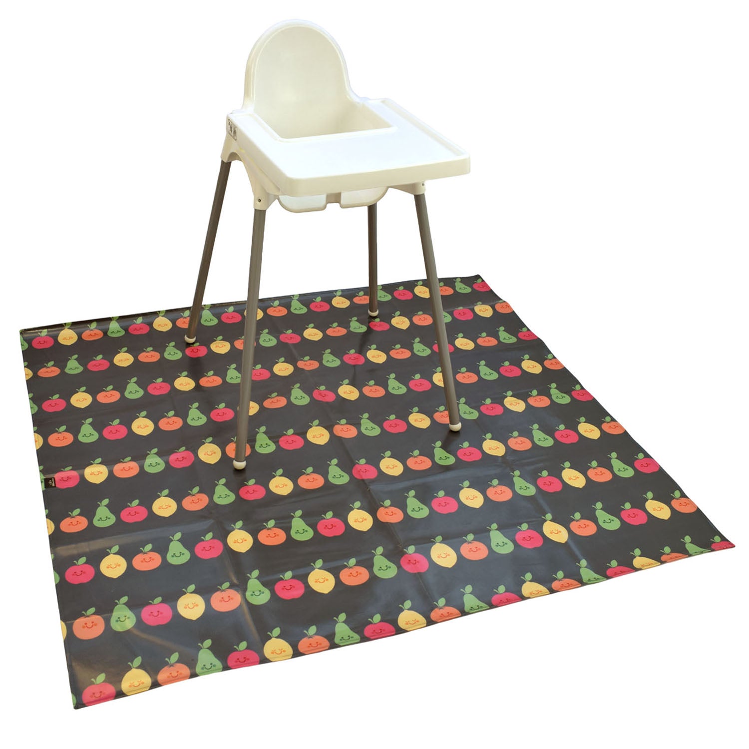 Wipeezee Splash Mat Grey Happy Fruit