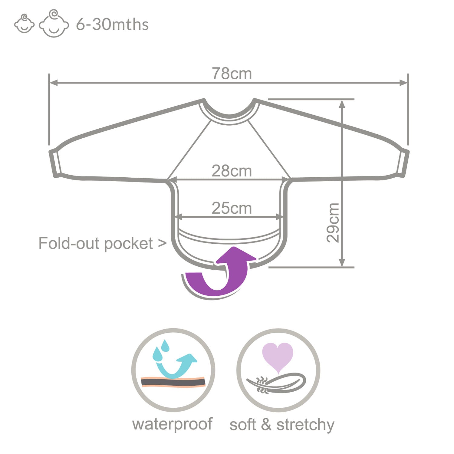 UltraBib with Sleeves - Foxes | Bibs | Bibetta