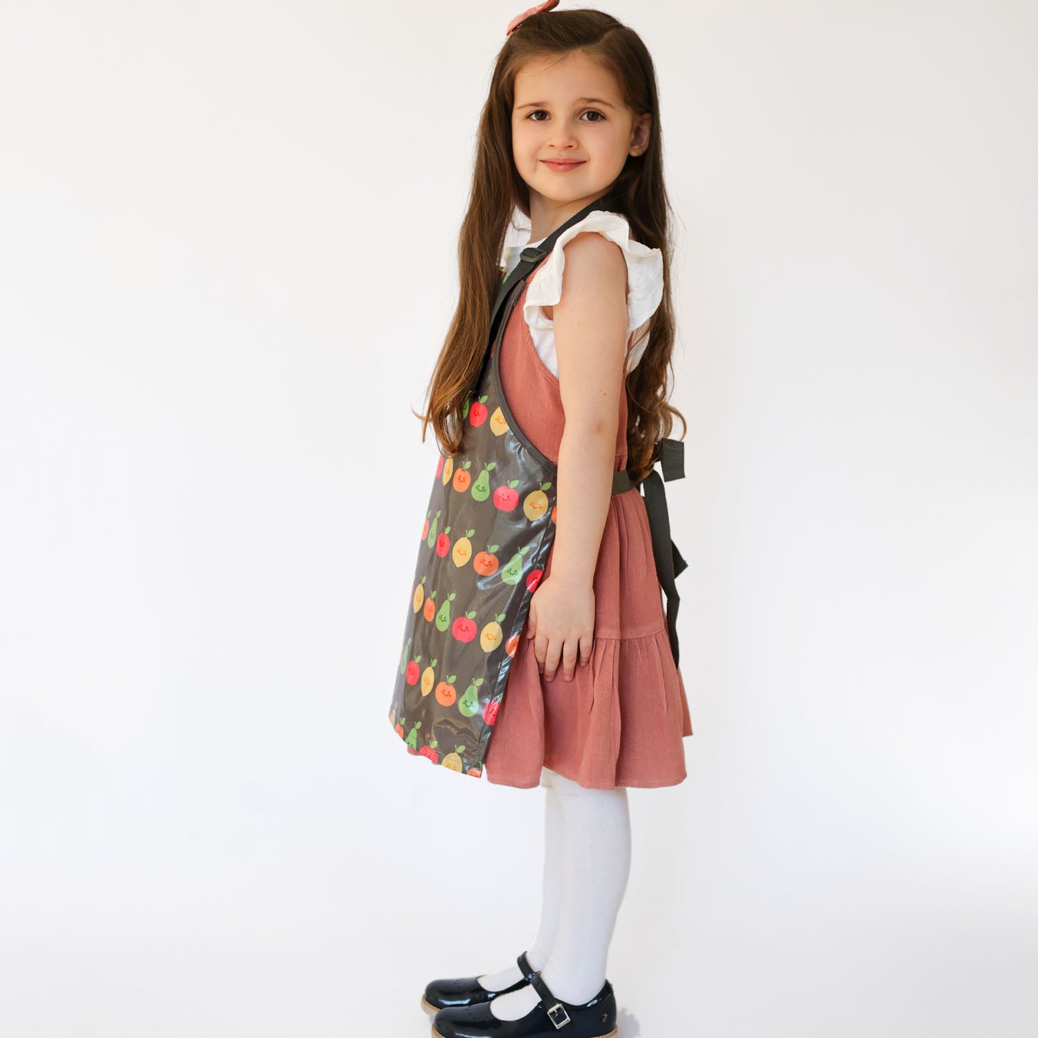 Wipeezee Apron - Child's size - Grey Happy Fruit | Aprons | Bibetta