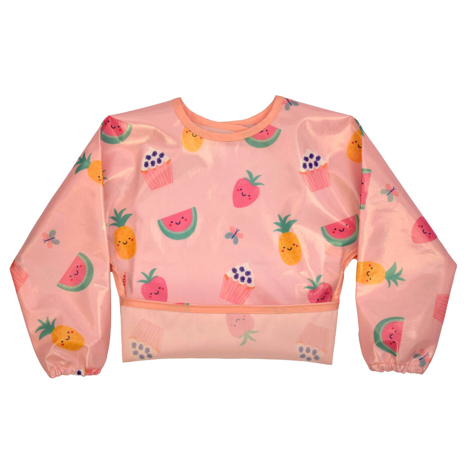 Wipeezee Bib with Sleeves - Pink Yummy Treats | Bibs | Bibetta