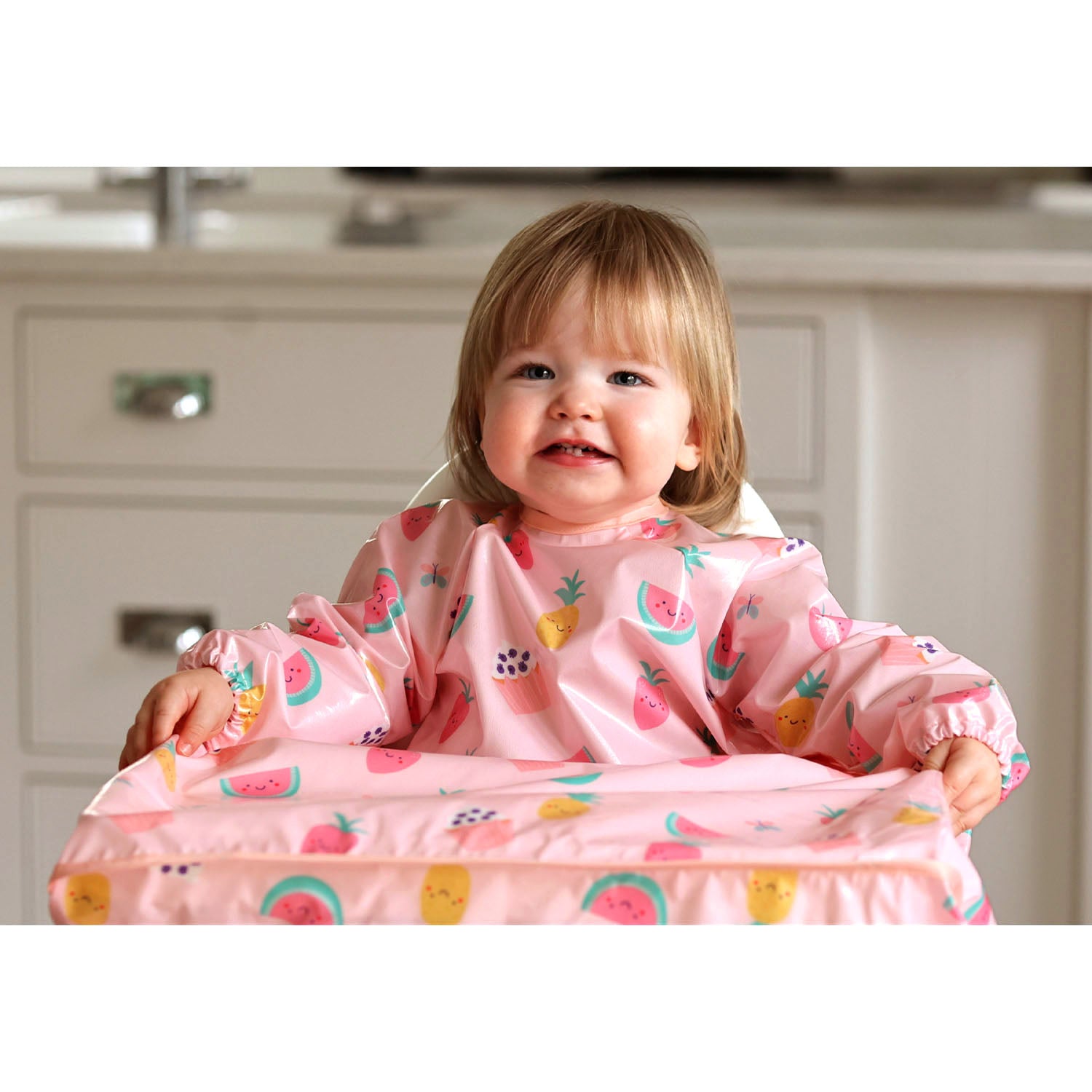 Wipeezee XL Coverall Bib - Pink Yummy Treats | Bibs | Bibetta