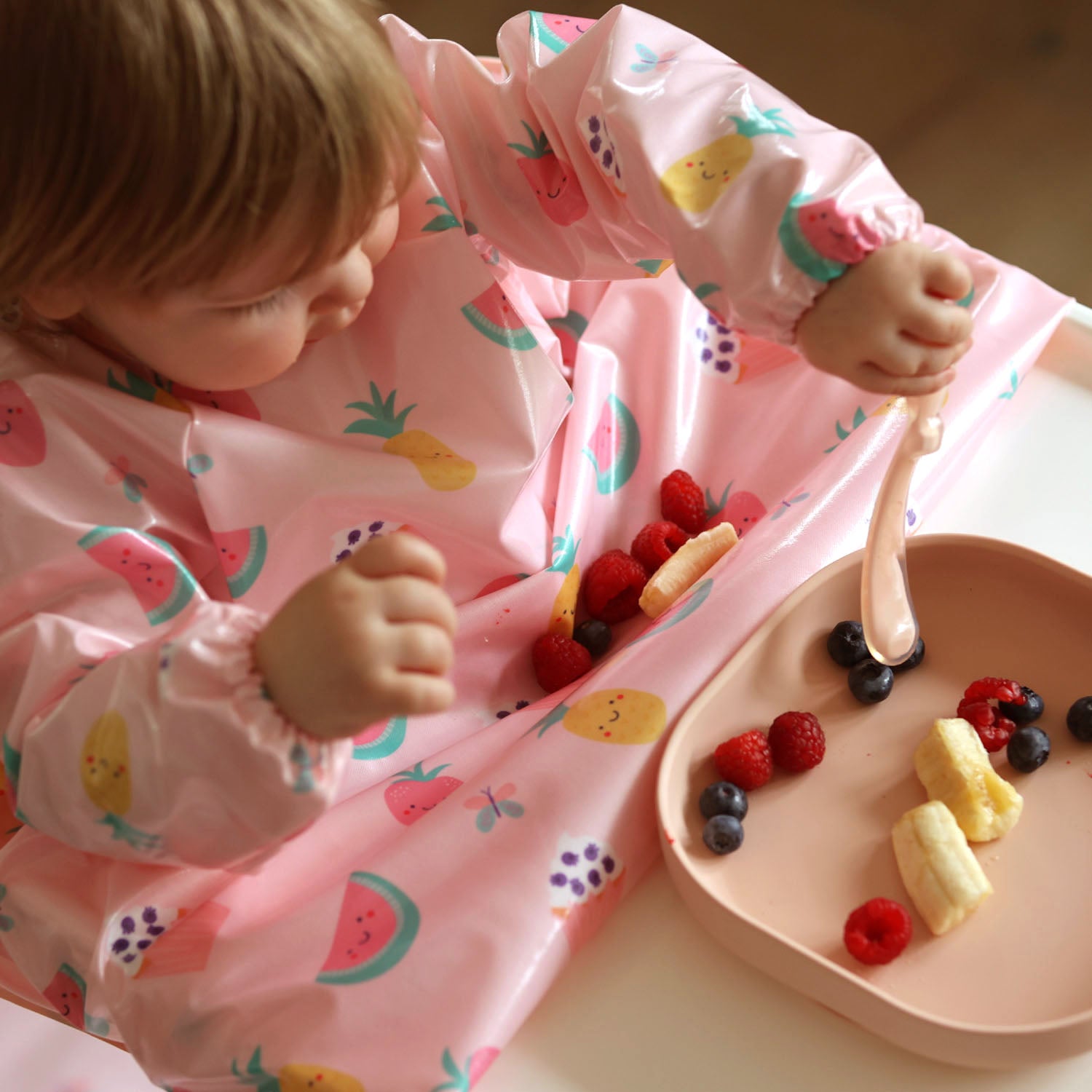 Wipeezee XL Coverall Bib - Pink Yummy Treats | Bibs | Bibetta