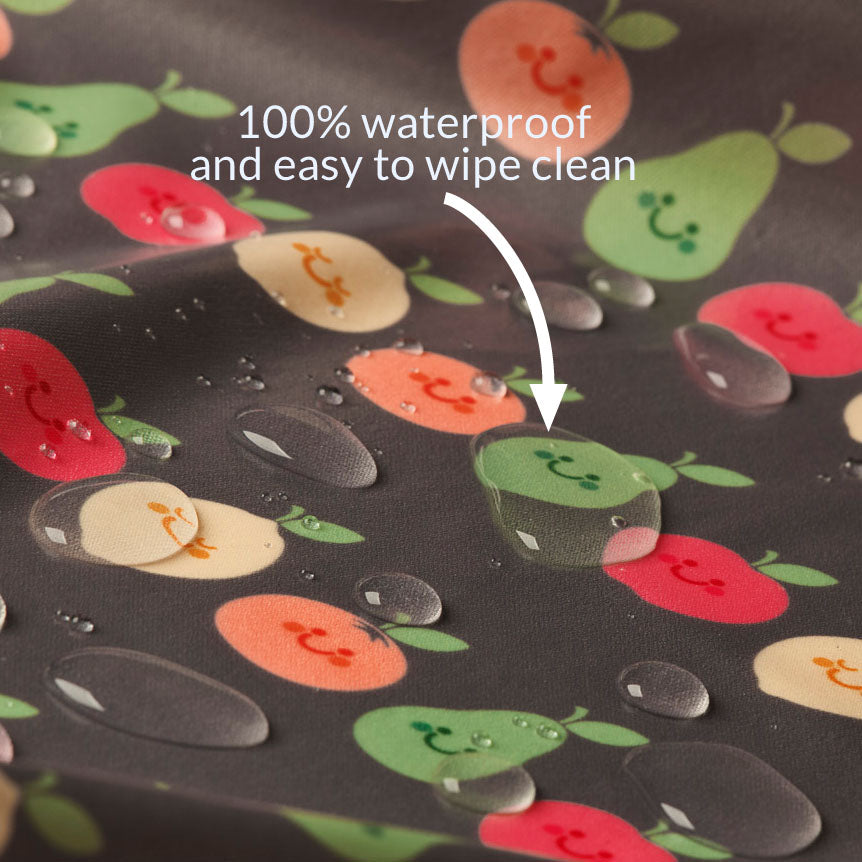 Wipeezee Apron - Adult size - Grey Happy Fruit | Aprons | Bibetta