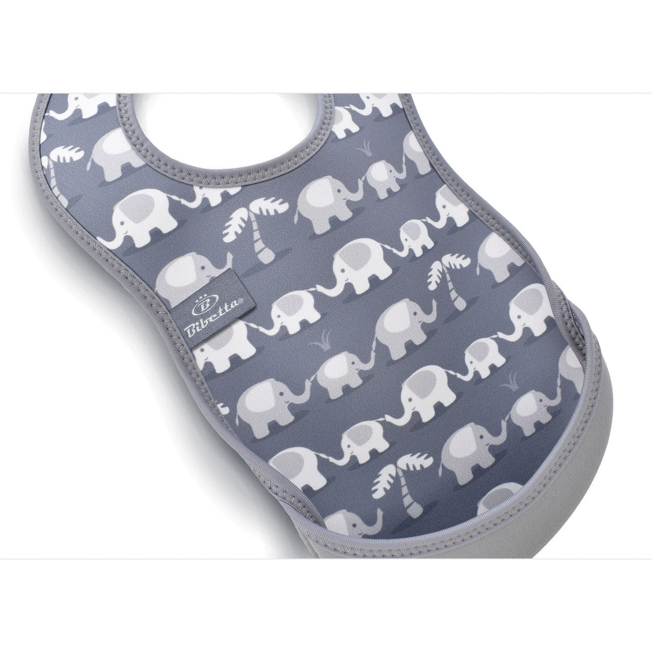 UltraBib 2 pack - Elephants and Plain Grey | Bibs | Bibetta