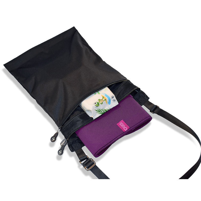 Adult and Teenager Changing Mat and Waterproof Bag Set - Aubergine/Black (UK VAT Exempt) | Incontinence Aids | Care Designs