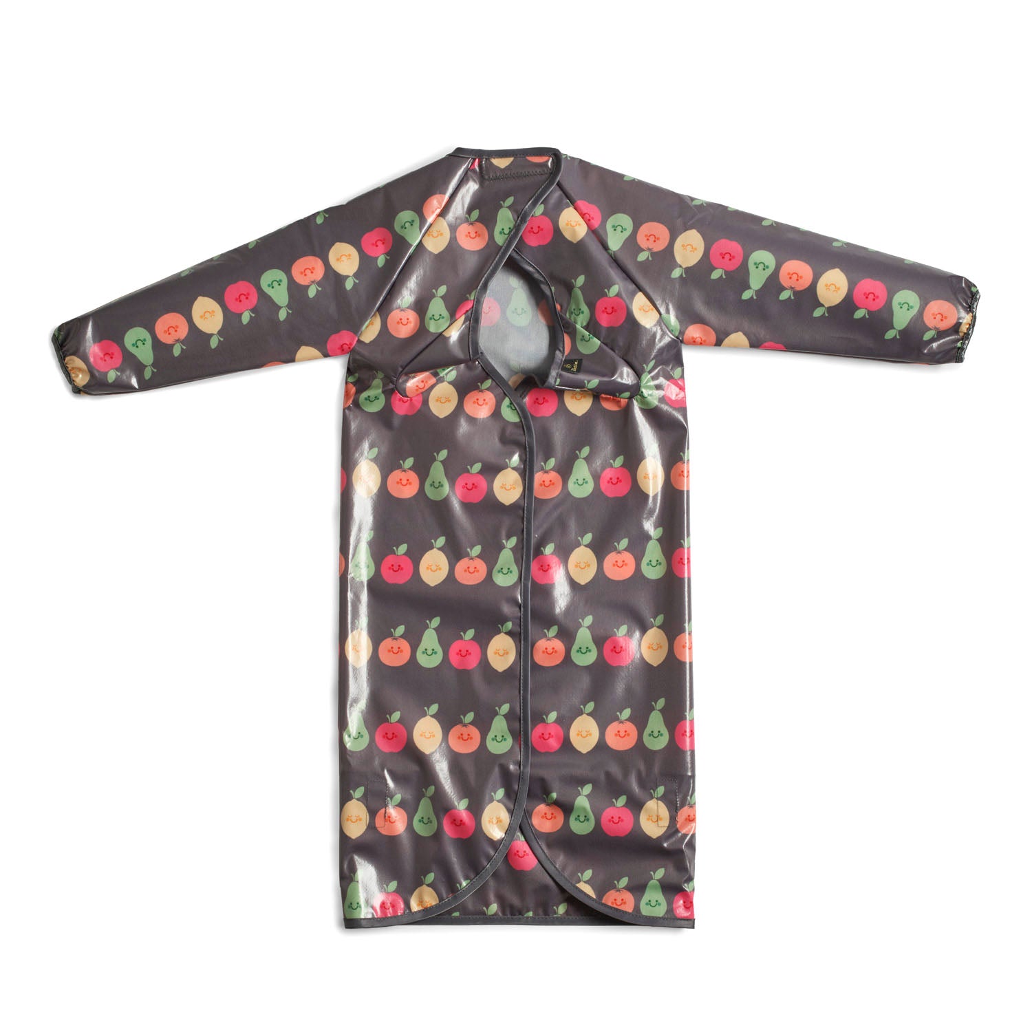 Wipeezee XL Coverall Bib - Grey Happy Fruit | Bibs | Bibetta