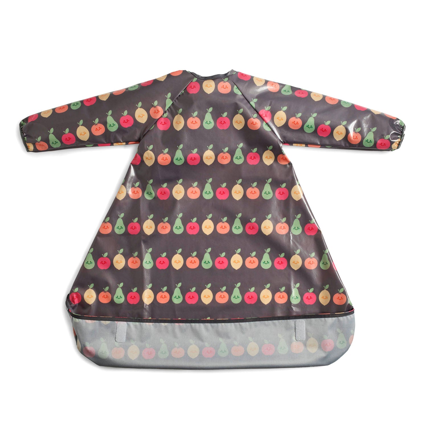Wipeezee XL Coverall Bib - Grey Happy Fruit | Bibs | Bibetta