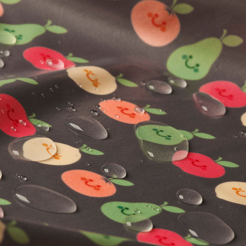 Wipeezee XL Coverall Bib - Grey Happy Fruit | Bibs | Bibetta