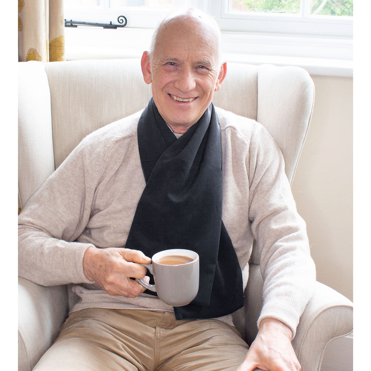 Cross Scarf Clothing Protector - Charcoal Black (UK VAT Exempt) | Health Care | Care Designs