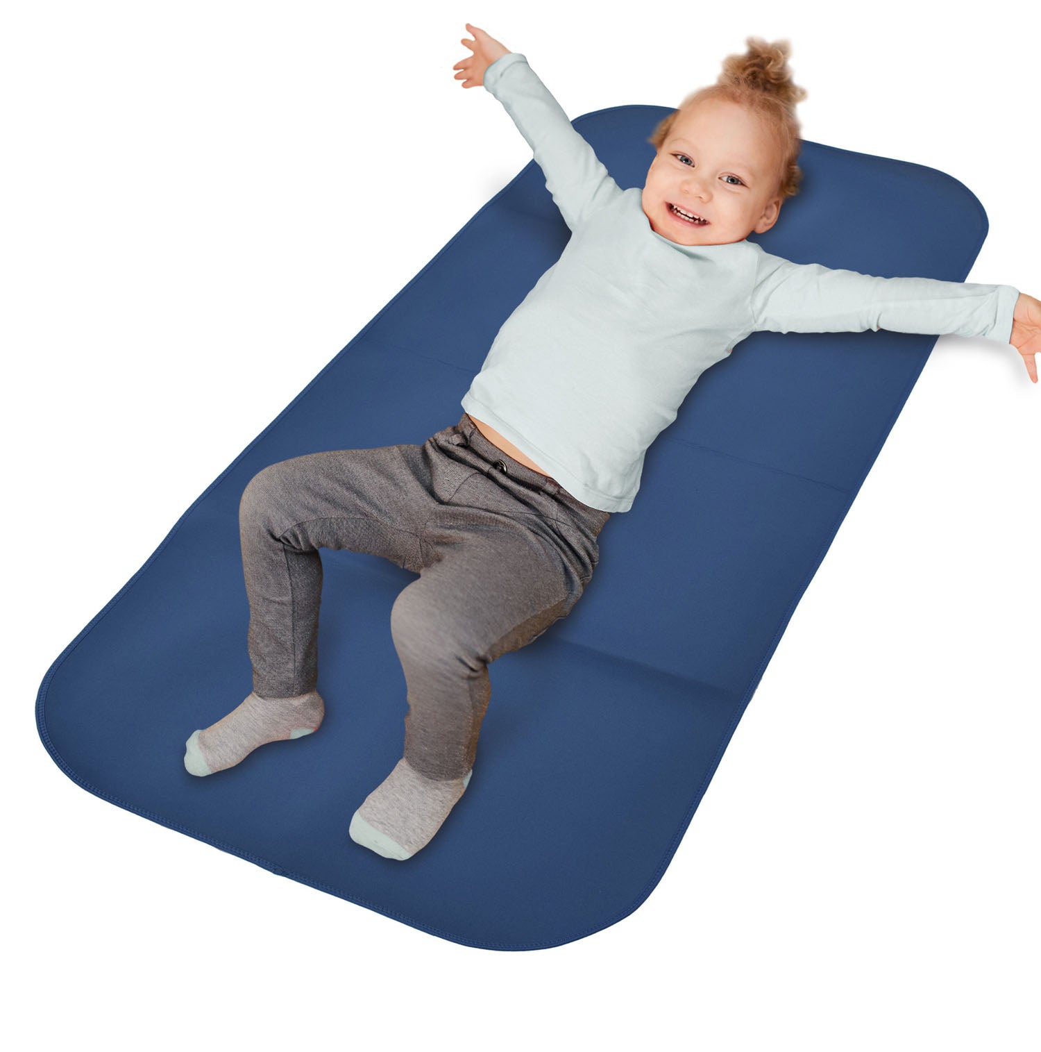 Junior Changing Mat - Steel Blue/Black (UK Tax Exempt)