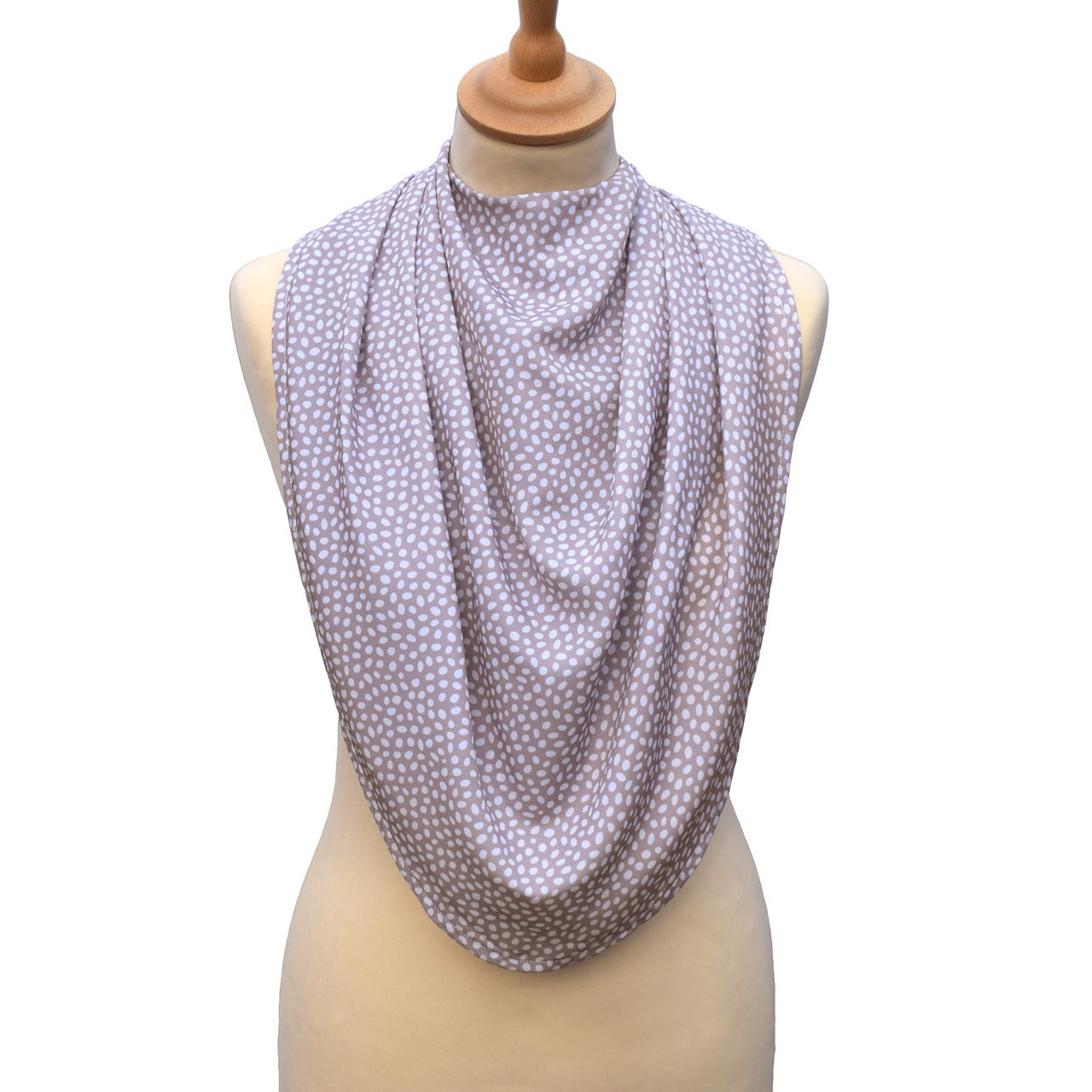 Pashmina scarf style clothing protector Grey Dot UK VAT Exempt