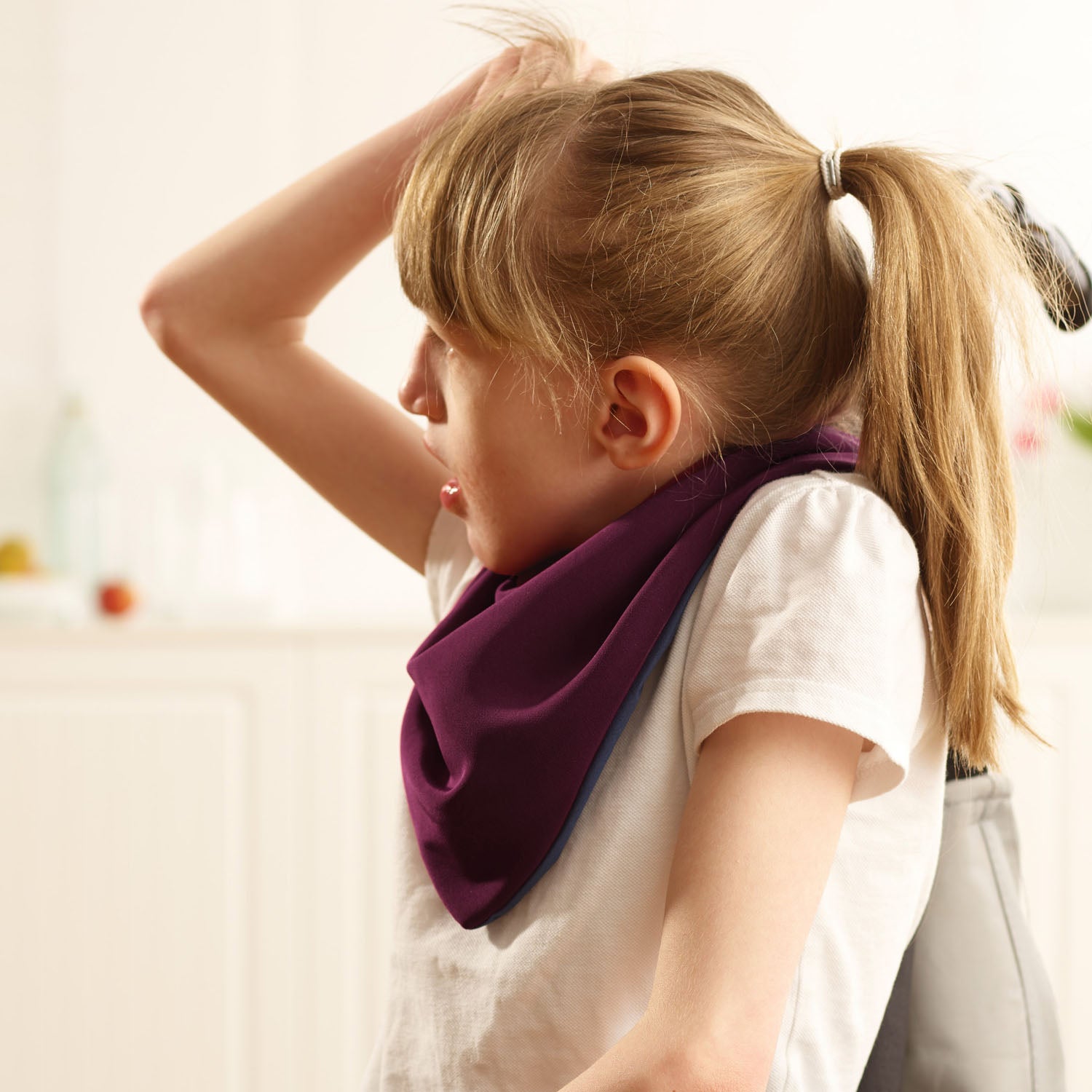 Neckerchief style dribble bib - Aubergine | Health Care | Care Designs
