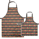 Wipeezee Child and Adult Apron Bundle - Grey Happy Fruit