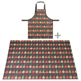 Wipeezee Child Apron and Splash Mat Bundle - Grey Happy Fruit
