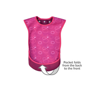 Junior Tabard Style Bib - Pink bubbles pattern