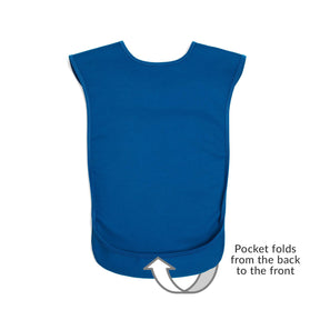 Tabard style adult bib - Medium Blue (UK VAT Exempt)