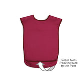 Tabard style adult bib - Small Burgundy