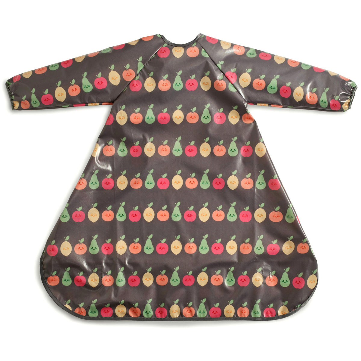 Wipeezee Coverall Bib - Grey Happy Fruit