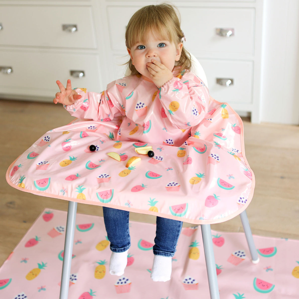 Wipeezee Coverall Bib - Pink Yummy Treats