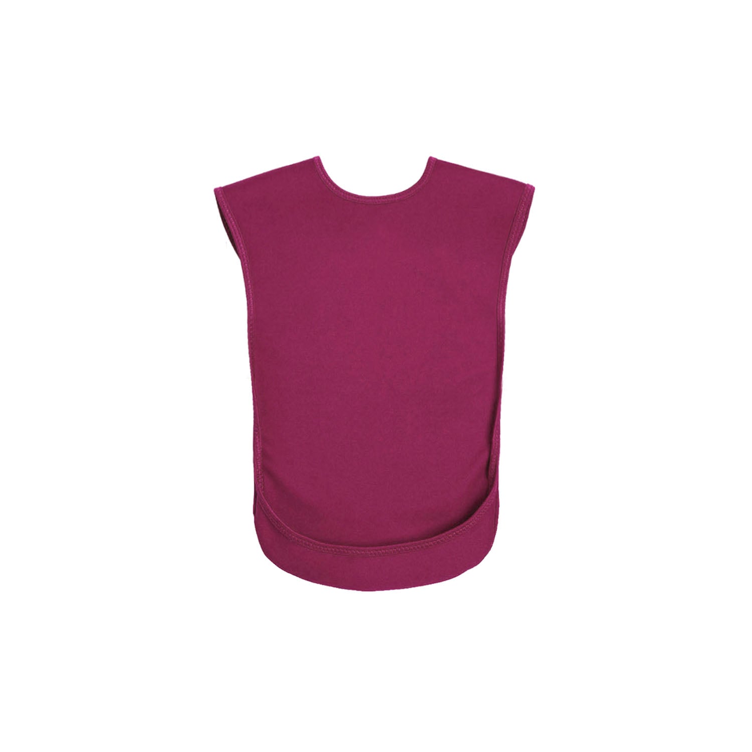 Care Designs junior tabard bib in burgundy on a white background