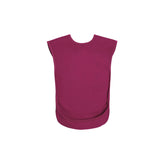 Care Designs junior tabard bib in burgundy on a white background