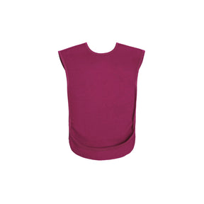 Care Designs junior tabard bib in burgundy on a white background