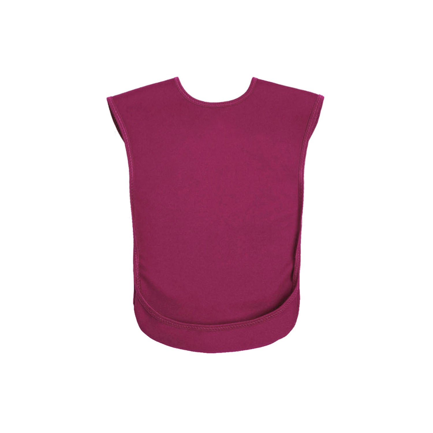 Front view of Tabard style adult bib - Small Burgundy by Care Designs