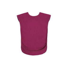 Front view of Tabard style adult bib - Small Burgundy by Care Designs
