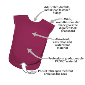 Junior Tabard Style Bib - Burgundy