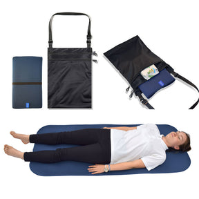 Junior Changing Mat and Waterproof Bag Set - Steel Blue/Black