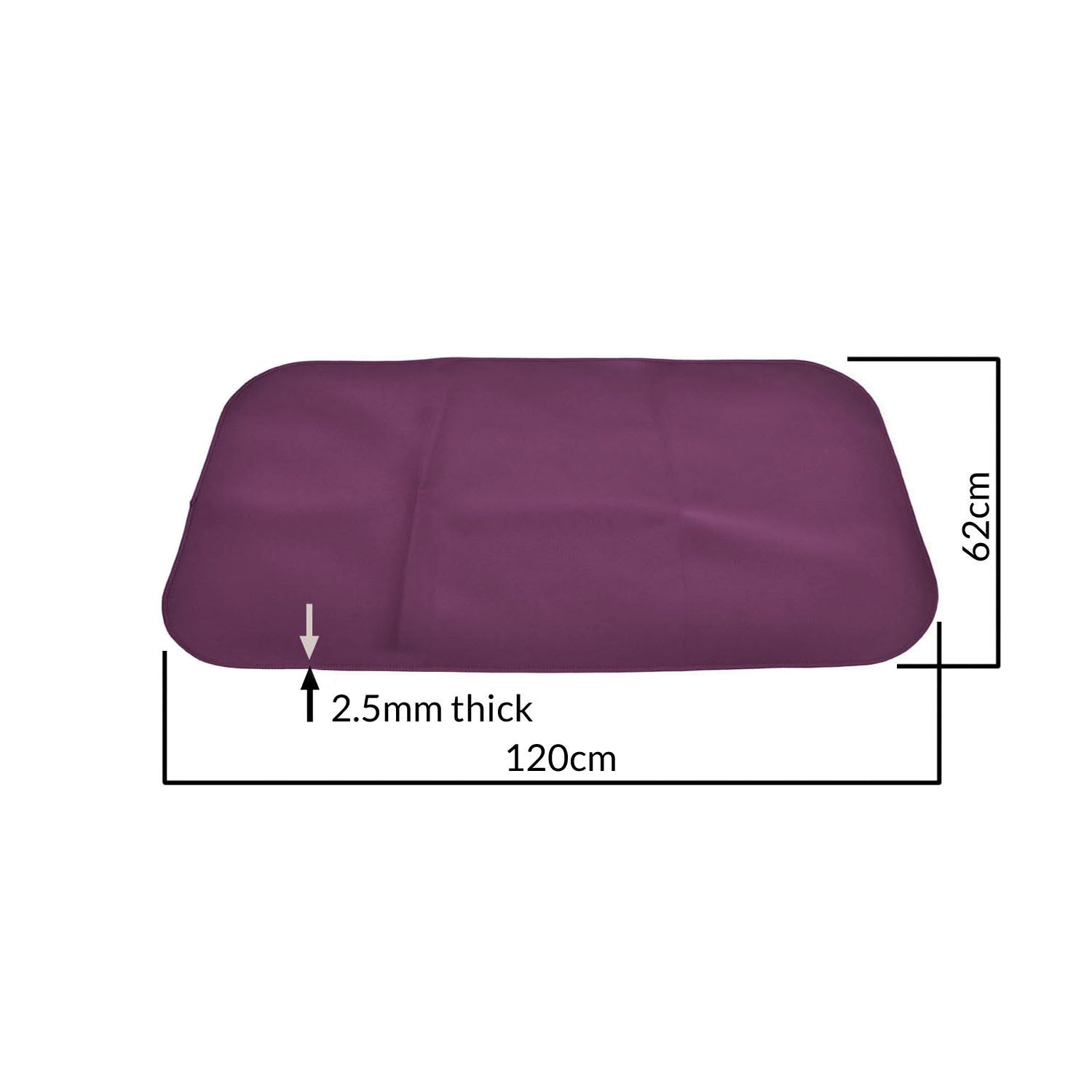 Adult Changing Mat and Waterproof Bag Set - Aubergine/Black