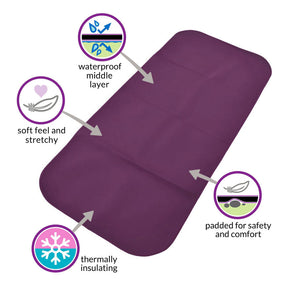 Adult Changing Mat and Waterproof Bag Set - Aubergine/Black