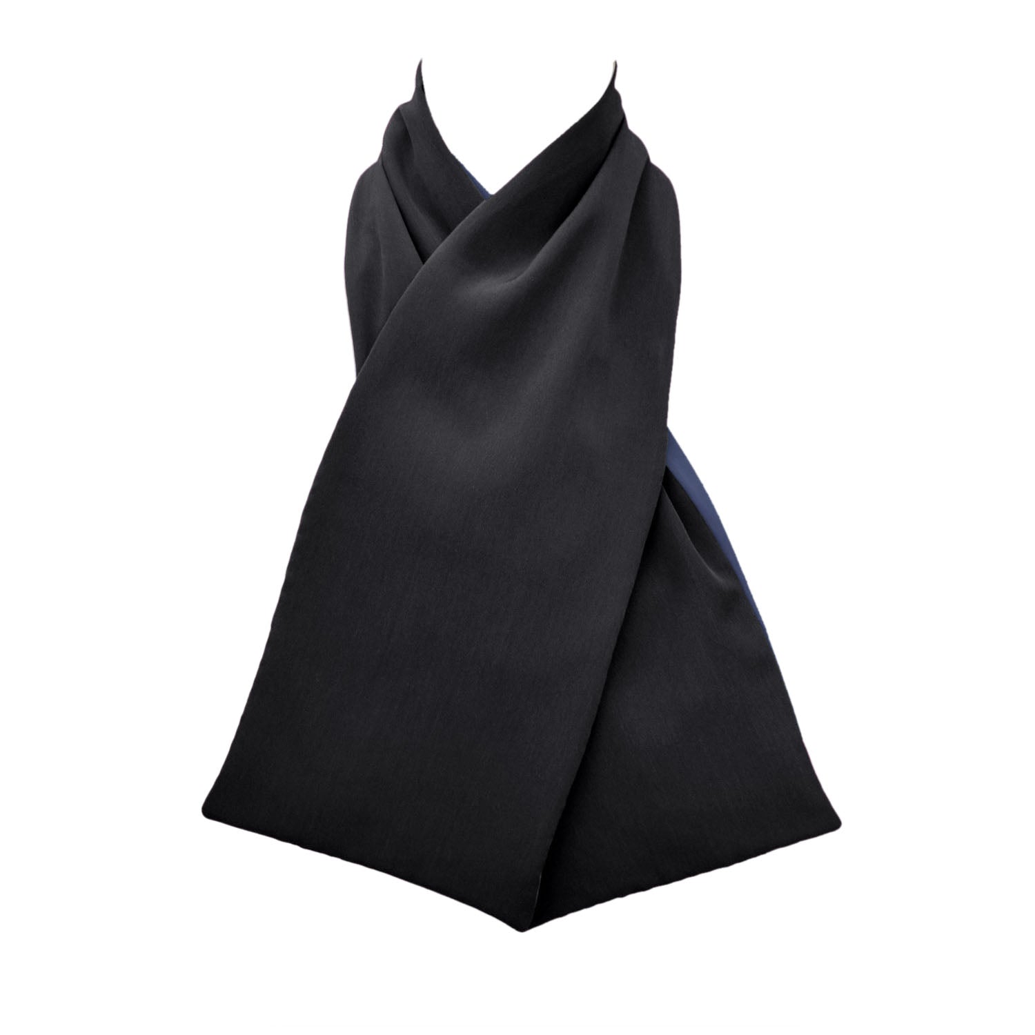 Black cross scarf clothing protector on a white background