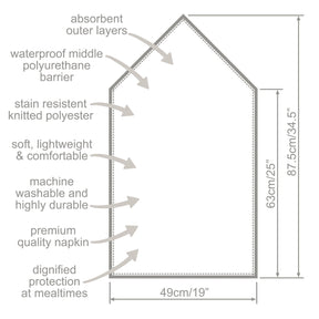 Waterproof Long Napkin - Navy