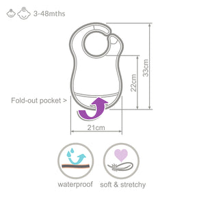 UltraBib 2 pack - Forest Green Owls and Plain Green | Bibs | Bibetta