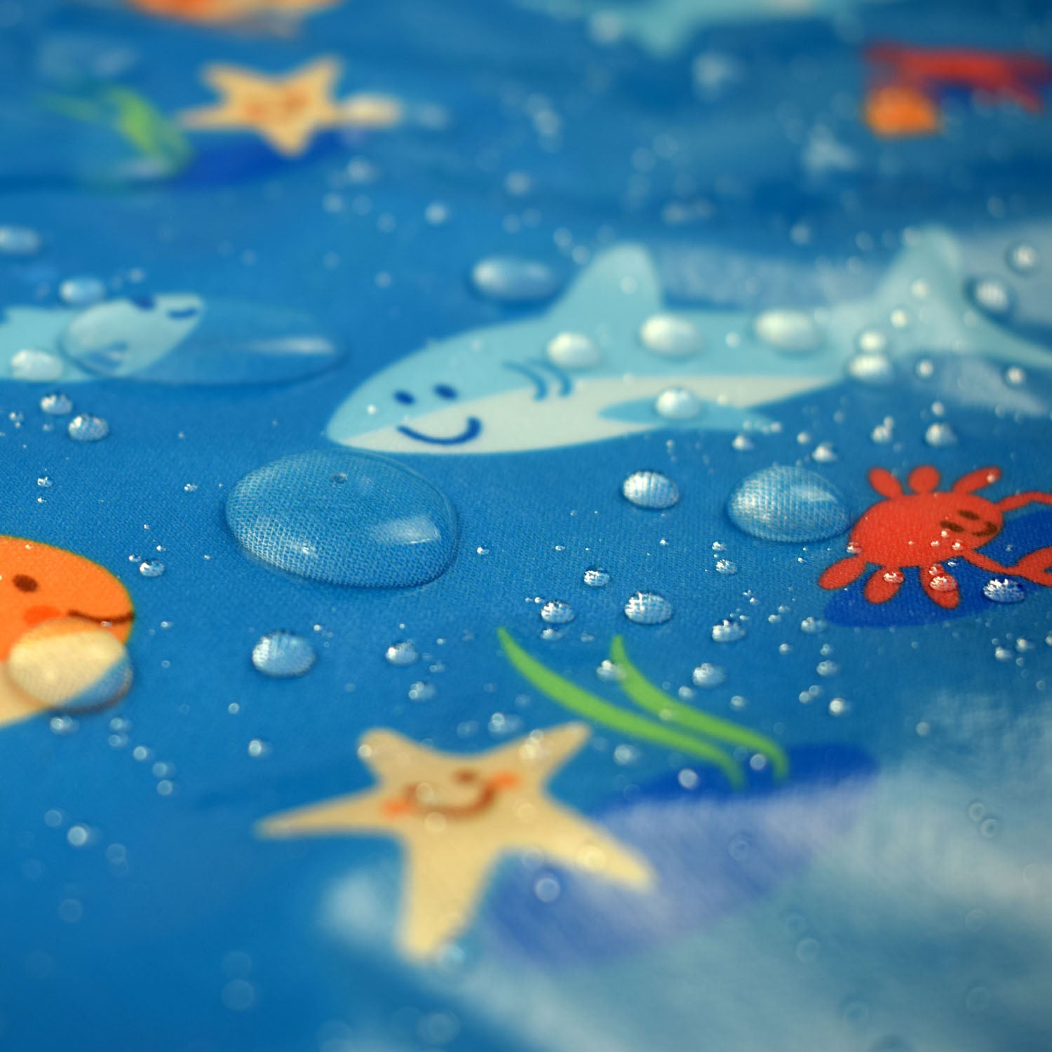 Wipeezee XL Splash Mat - Turquoise Blue Sea Creatures | Bibs | Bibetta