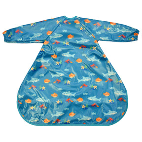 Wipeezee XL Coverall Bib - Turquoise Sea Creatures | Bibs | Bibetta