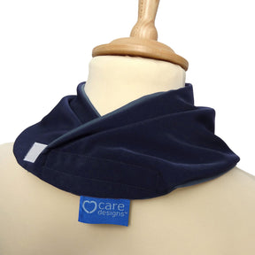 Large neckerchief style dribble bib - Navy (UK VAT Exempt) | Health Care | Care Designs