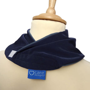 Large neckerchief style dribble bib - Navy | Health Care | Care Designs