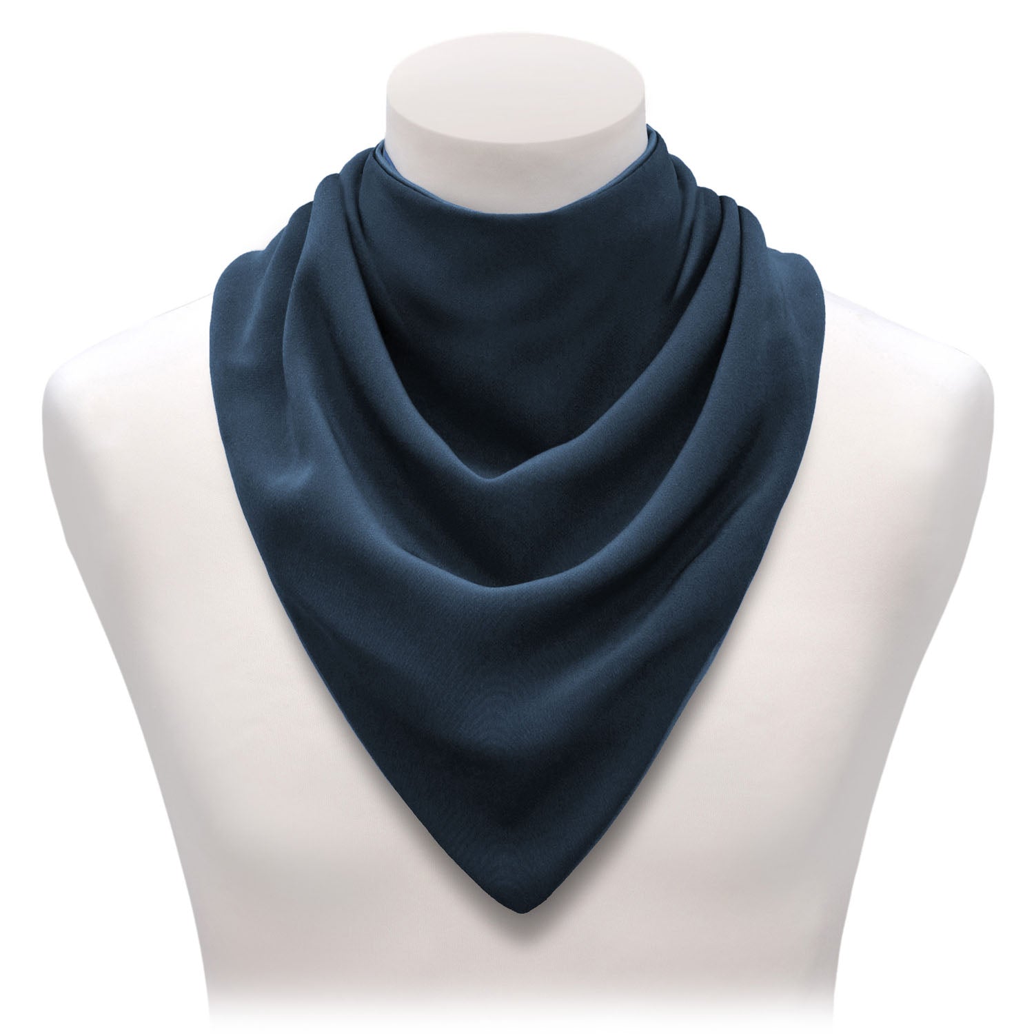 Large neckerchief style dribble bib - Steel Blue (UK VAT Exempt) | Health Care | Care Designs
